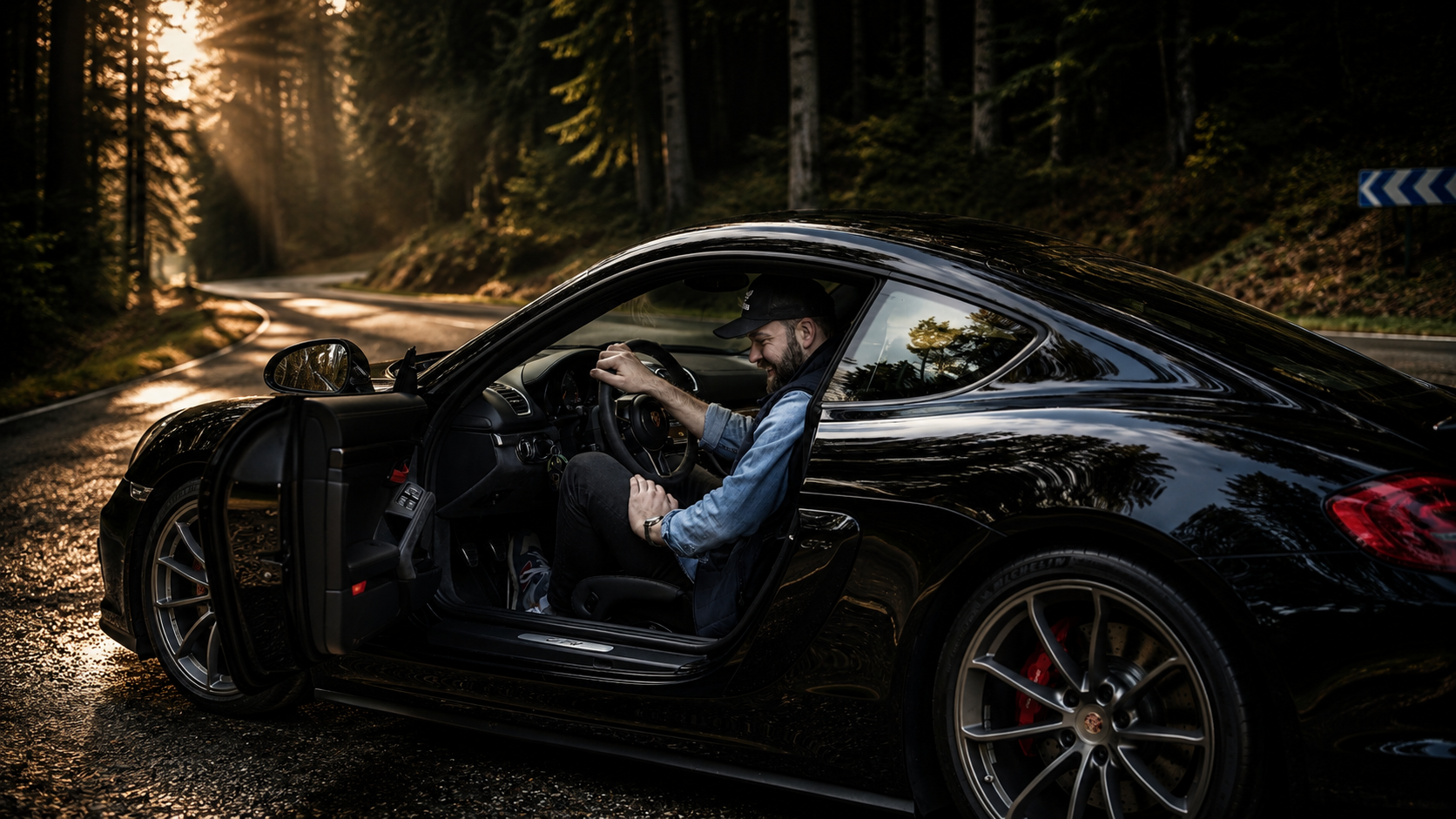 Jean-François avec la Porsche Cayman GT4